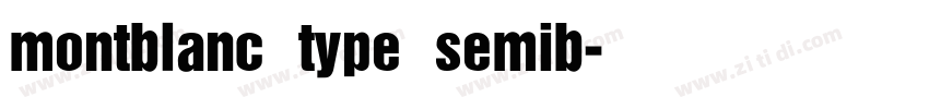 montblanc type semib字体转换